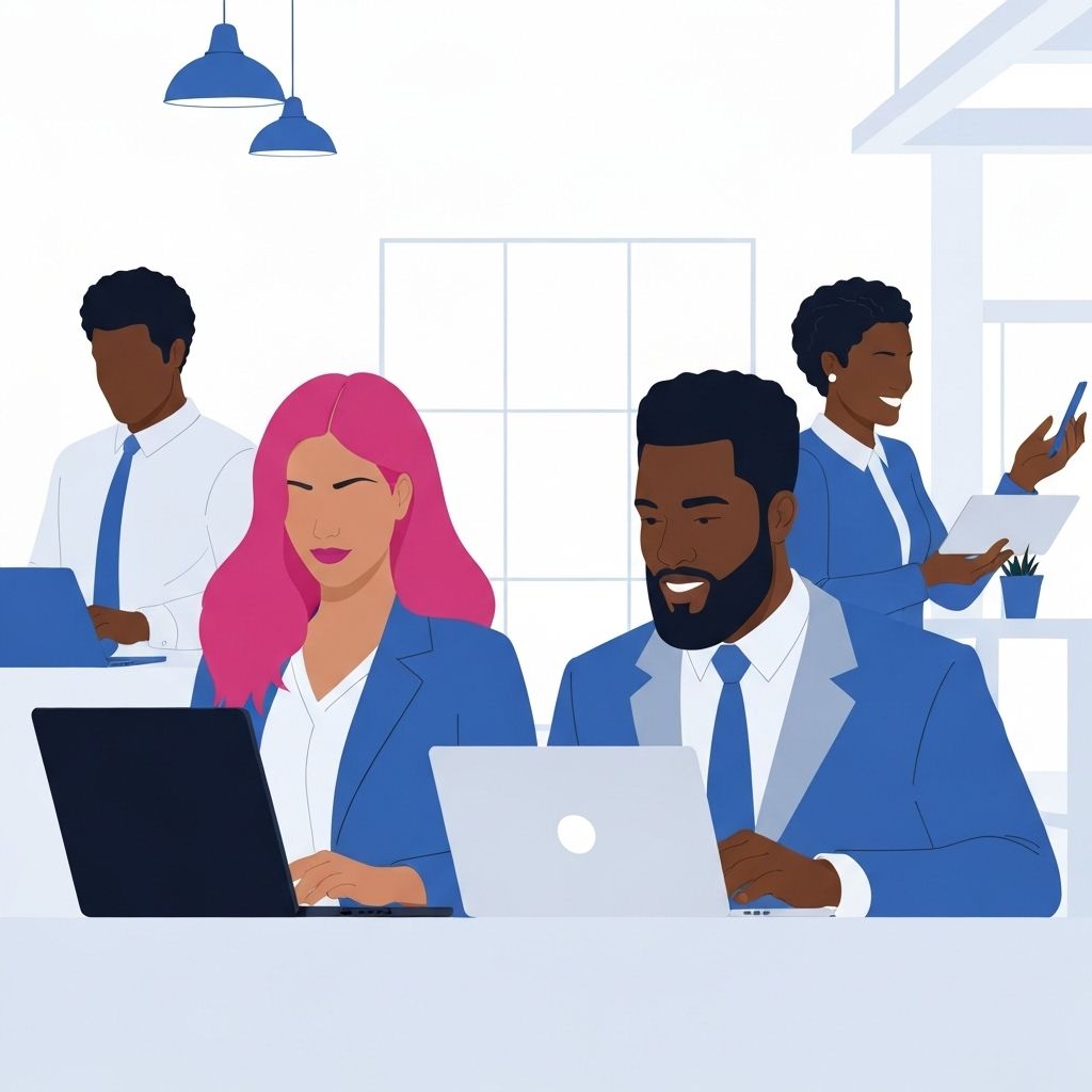 Global business team working together